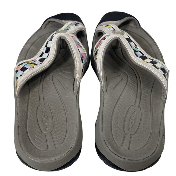 Keen Waimea H2 Sandals Womens 6.5 Gray Blue Slip On Closed Toe Thong Flip Flop - Picture 6 of 9